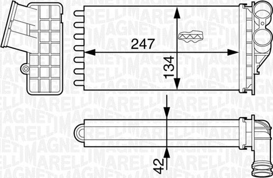 Magneti Marelli 350218318000 - Scambiatore calore, Riscaldamento abitacolo autozon.pro