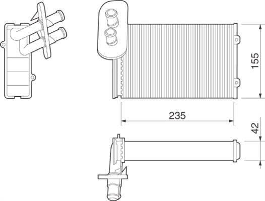 Magneti Marelli 350218211000 - Scambiatore calore, Riscaldamento abitacolo autozon.pro