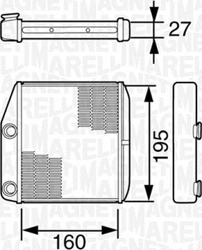 Magneti Marelli 350218227000 - Scambiatore calore, Riscaldamento abitacolo autozon.pro