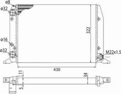 Magneti Marelli 350213404003 - Radiatore, Raffreddamento motore autozon.pro