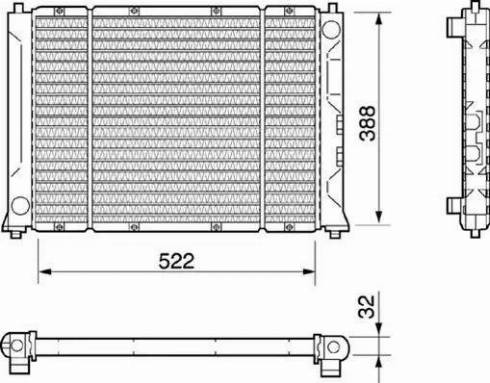 Magneti Marelli 350213414000 - Radiatore, Raffreddamento motore autozon.pro