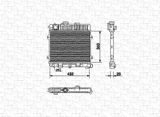 Magneti Marelli 350213436000 - Radiatore, Raffreddamento motore autozon.pro