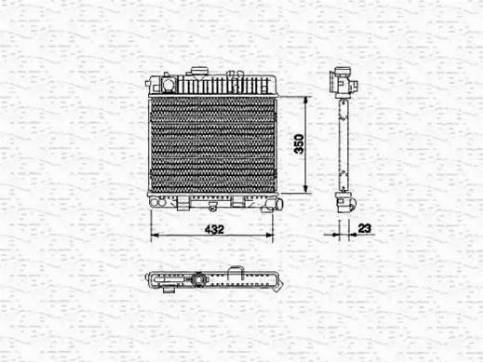 Magneti Marelli 350213438000 - Radiatore, Raffreddamento motore autozon.pro