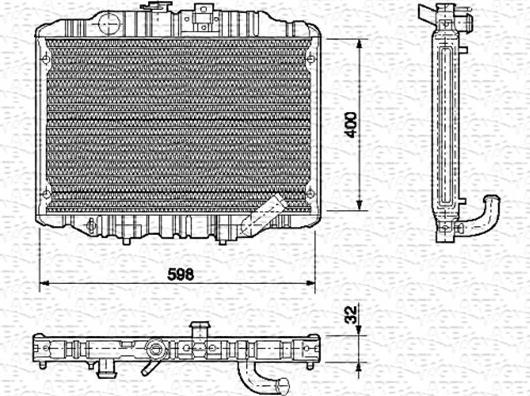 Magneti Marelli 350213550000 - Radiatore, Raffreddamento motore autozon.pro