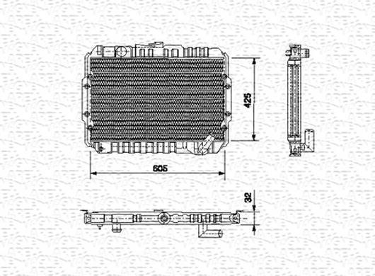 Magneti Marelli 350213551000 - Radiatore, Raffreddamento motore autozon.pro