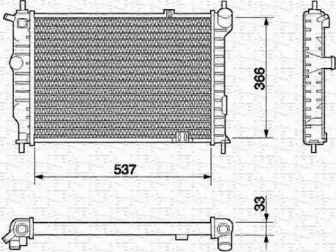 Magneti Marelli 350213584000 - Radiatore, Raffreddamento motore autozon.pro