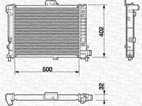 Magneti Marelli 350213632000 - Radiatore, Raffreddamento motore autozon.pro