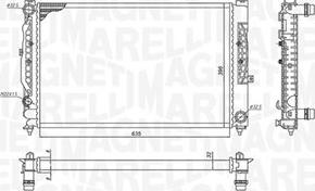 Magneti Marelli 350213199900 - Radiatore, Raffreddamento motore autozon.pro