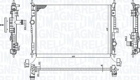 Magneti Marelli 350213199600 - Radiatore, Raffreddamento motore autozon.pro