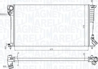 Magneti Marelli 350213199700 - Radiatore, Raffreddamento motore autozon.pro