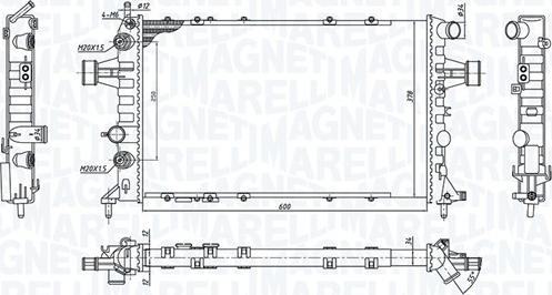 Magneti Marelli 350213194600 - Radiatore, Raffreddamento motore autozon.pro