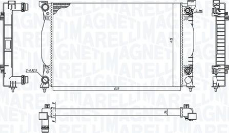 Magneti Marelli 350213196600 - Radiatore, Raffreddamento motore autozon.pro