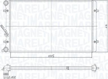 Magneti Marelli 350213190800 - Radiatore, Raffreddamento motore autozon.pro