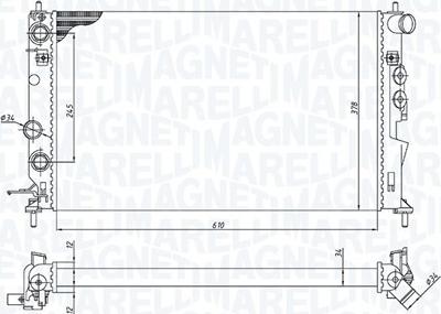 Magneti Marelli 350213190300 - Radiatore, Raffreddamento motore autozon.pro