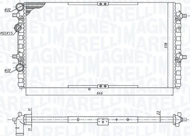 Magneti Marelli 350213191400 - Radiatore, Raffreddamento motore autozon.pro