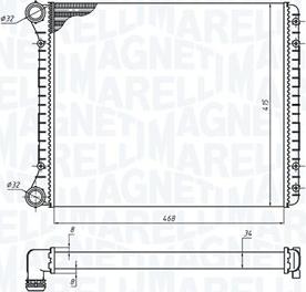 Magneti Marelli 350213198900 - Radiatore, Raffreddamento motore autozon.pro