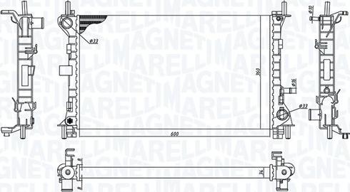 Magneti Marelli 350213198100 - Radiatore, Raffreddamento motore autozon.pro