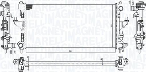 Magneti Marelli 350213198300 - Radiatore, Raffreddamento motore autozon.pro