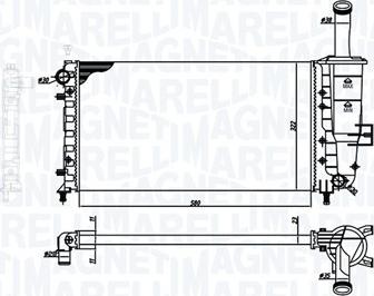 Magneti Marelli 350213193900 - Radiatore, Raffreddamento motore autozon.pro