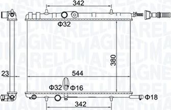 Magneti Marelli 350213193400 - Radiatore, Raffreddamento motore autozon.pro