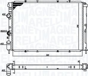 Magneti Marelli 350213193600 - Radiatore, Raffreddamento motore autozon.pro