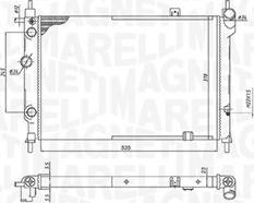 Magneti Marelli 350213193200 - Radiatore, Raffreddamento motore autozon.pro