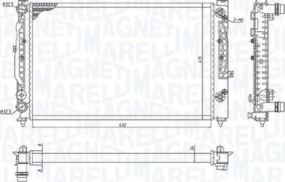 Magneti Marelli 350213193700 - Radiatore, Raffreddamento motore autozon.pro