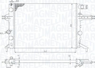 Magneti Marelli 350213192400 - Radiatore, Raffreddamento motore autozon.pro