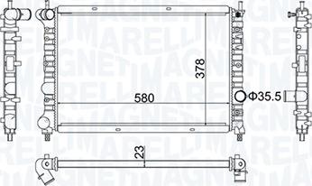 Magneti Marelli 350213192100 - Radiatore, Raffreddamento motore autozon.pro