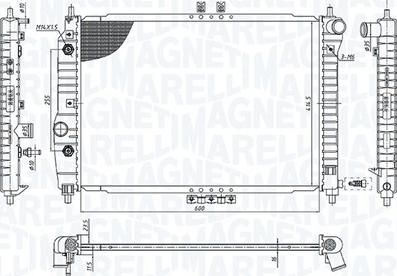 Magneti Marelli 350213197400 - Radiatore, Raffreddamento motore autozon.pro