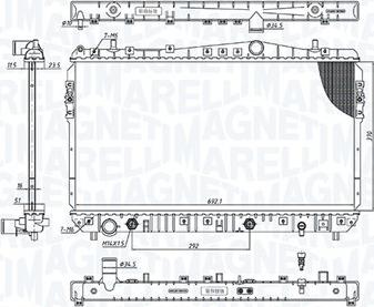 Magneti Marelli 350213197500 - Radiatore, Raffreddamento motore autozon.pro