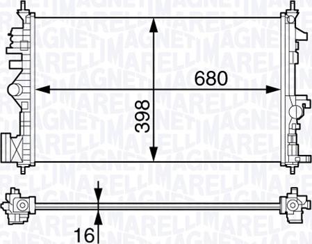 Magneti Marelli 350213140900 - Radiatore, Raffreddamento motore autozon.pro
