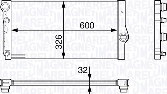 Magneti Marelli 350213140500 - Radiatore, Raffreddamento motore autozon.pro