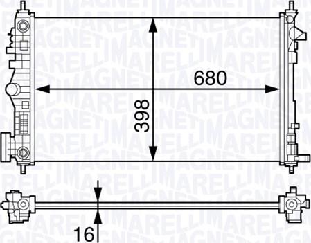 Magneti Marelli 350213140800 - Radiatore, Raffreddamento motore autozon.pro
