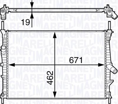 Magneti Marelli 350213143600 - Radiatore, Raffreddamento motore autozon.pro