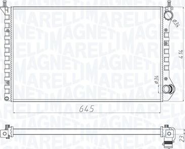 Magneti Marelli 350213143800 - Radiatore, Raffreddamento motore autozon.pro