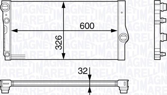 Magneti Marelli 350213142200 - Radiatore, Raffreddamento motore autozon.pro