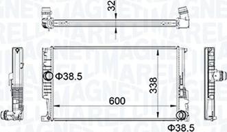 Magneti Marelli 350213159600 - Radiatore, Raffreddamento motore autozon.pro