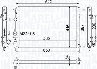 Magneti Marelli 350213159100 - Radiatore, Raffreddamento motore autozon.pro