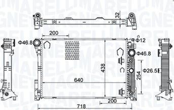 Magneti Marelli 350213159800 - Radiatore, Raffreddamento motore autozon.pro