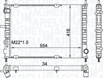 Magneti Marelli 350213154300 - Radiatore, Raffreddamento motore autozon.pro