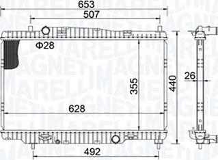 Magneti Marelli 350213155400 - Radiatore, Raffreddamento motore autozon.pro