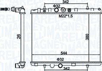 Magneti Marelli 350213156100 - Radiatore, Raffreddamento motore autozon.pro