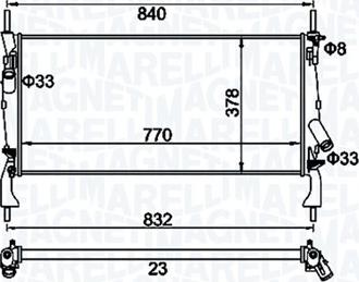 Magneti Marelli 350213158900 - Radiatore, Raffreddamento motore autozon.pro