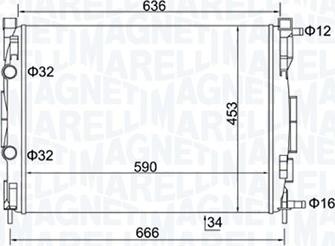 Magneti Marelli 350213153500 - Radiatore, Raffreddamento motore autozon.pro