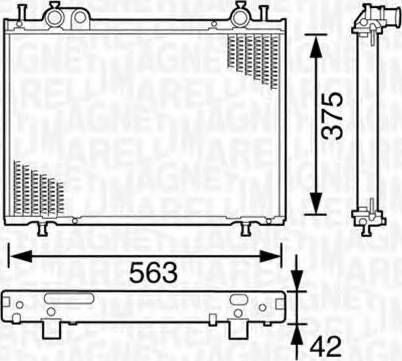 Magneti Marelli 350213153003 - Radiatore, Raffreddamento motore autozon.pro