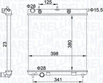 Magneti Marelli 350213153700 - Radiatore, Raffreddamento motore autozon.pro