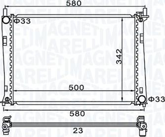 Magneti Marelli 350213152600 - Radiatore, Raffreddamento motore autozon.pro