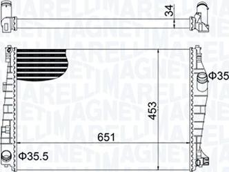 Magneti Marelli 350213152000 - Radiatore, Raffreddamento motore autozon.pro