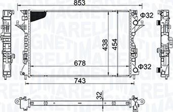 Magneti Marelli 350213152200 - Radiatore, Raffreddamento motore autozon.pro